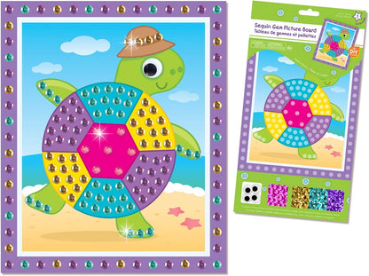 Mosaic Art Kit for Kids - Turtle Themed Sticker and Diamond Craft Set for Creative Activities